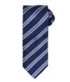 PR783 Premier Waffle Stripe Tie Navy / Royal Blue colour image